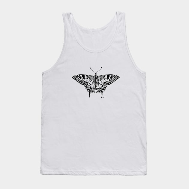 Not so real Butterfly V black-and-white Tank Top by VeraAlmeida